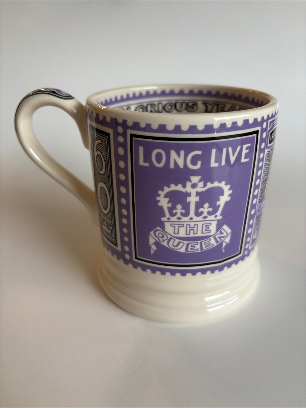 Emma Bridgewater Queen Purple Coronation 60 Years